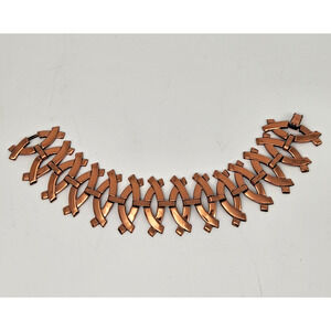Renoir Modernist Geometric Copper Bracelet By Renoir